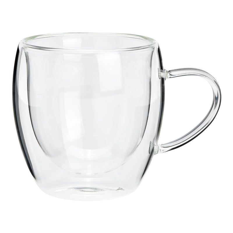 Becher doppelwandige  aus Glas Transparent (B/H/T) 12x9x8cm 250ml