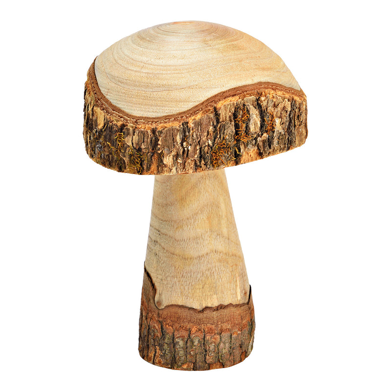 Pilz aus Holz natur (B/H/T) 8x14x8cm