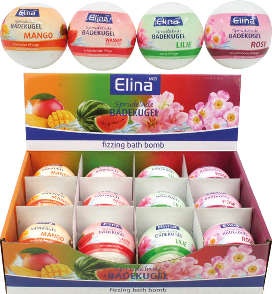 Badekugel Elina 180g 4-fach sort. im Display